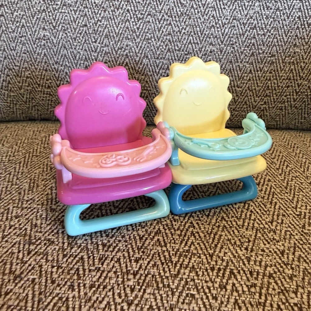Disney Toy High Chair Doll twins dollhouse chairs plastic sun rainbow TOTS